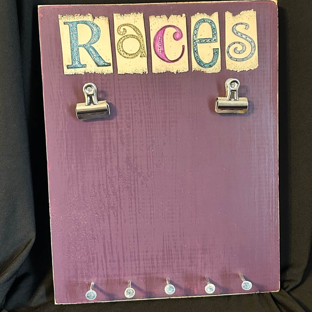 Handmade Race and Medal Bib Holder